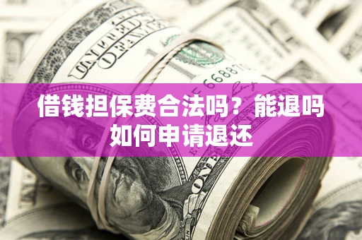 济南借钱担保费合法吗？能退吗如何申请退还